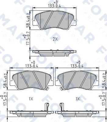 FOMAR Friction FO 246881 - Bremžu uzliku kompl., Disku bremzes ps1.lv