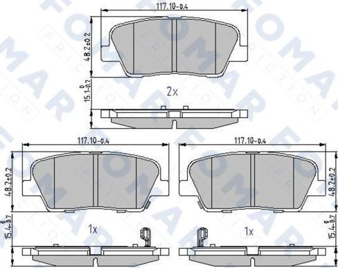 FOMAR Friction FO 241481 - Bremžu uzliku kompl., Disku bremzes ps1.lv