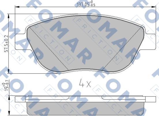 FOMAR Friction FO 241581 - Bremžu uzliku kompl., Disku bremzes ps1.lv