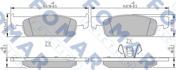 FOMAR Friction FO 250581 - Bremžu uzliku kompl., Disku bremzes ps1.lv