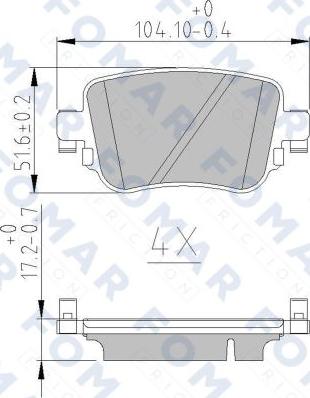 FOMAR Friction FO 251081 - Bremžu uzliku kompl., Disku bremzes ps1.lv