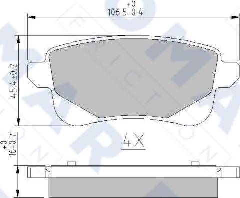 FOMAR Friction FO 264681 - Bremžu uzliku kompl., Disku bremzes ps1.lv