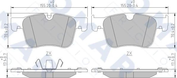 FOMAR Friction FO 261481 - Bremžu uzliku kompl., Disku bremzes ps1.lv