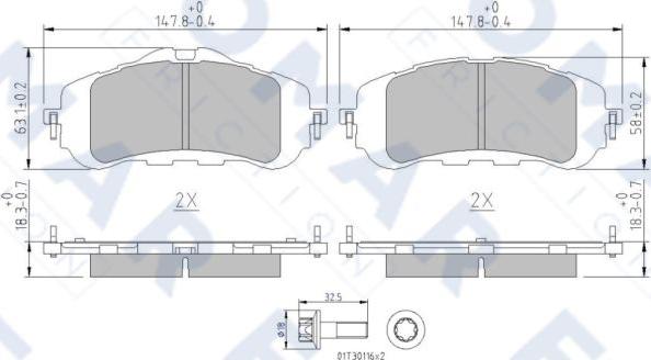 FOMAR Friction FO 261881 - Bremžu uzliku kompl., Disku bremzes ps1.lv