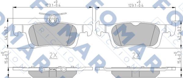 FOMAR Friction FO 262081 - Bremžu uzliku kompl., Disku bremzes ps1.lv