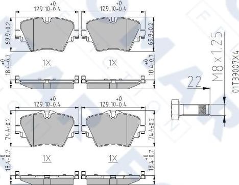 FOMAR Friction FO 267281 - Bremžu uzliku kompl., Disku bremzes ps1.lv