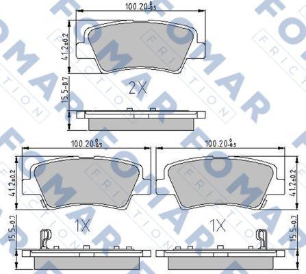 FOMAR Friction FO 207983 - Bremžu uzliku kompl., Disku bremzes ps1.lv