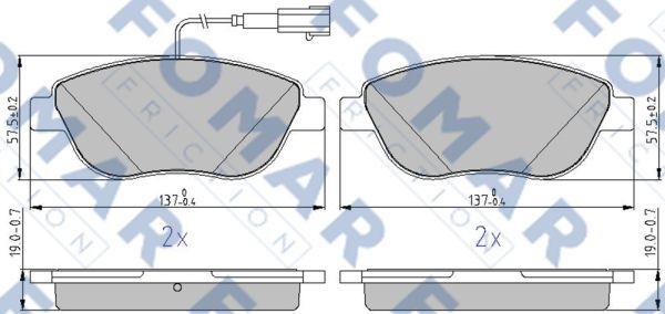 FOMAR Friction FO 217581 - Bremžu uzliku kompl., Disku bremzes ps1.lv