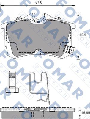 FOMAR Friction FO 790381 - Bremžu uzliku kompl., Disku bremzes ps1.lv