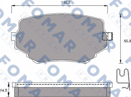 FOMAR Friction FO 792881 - Bremžu uzliku kompl., Disku bremzes ps1.lv