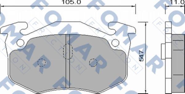 FOMAR Friction FO 742881 - Bremžu uzliku kompl., Disku bremzes ps1.lv