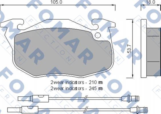 FOMAR Friction FO 769481 - Bremžu uzliku kompl., Disku bremzes ps1.lv