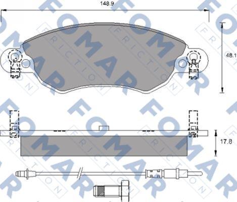 FOMAR Friction FO 786981 - Bremžu uzliku kompl., Disku bremzes ps1.lv