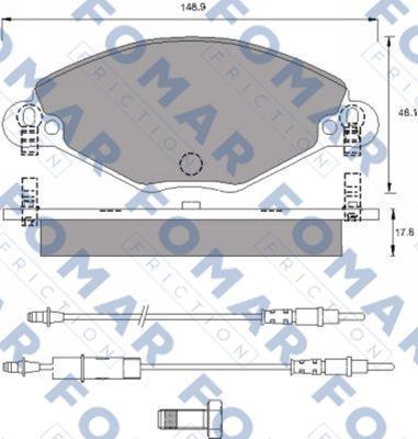 FOMAR Friction FO 787081 - Bremžu uzliku kompl., Disku bremzes ps1.lv