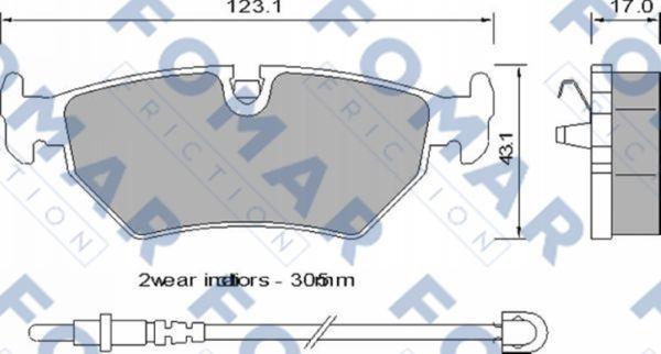 FOMAR Friction FO 729281 - Bremžu uzliku kompl., Disku bremzes ps1.lv