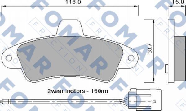 FOMAR Friction FO 725081 - Bremžu uzliku kompl., Disku bremzes ps1.lv