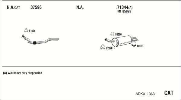 Fonos ADK011363 - Izplūdes gāzu sistēma ps1.lv