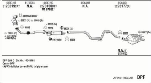 Fonos ARK018930AB - Izplūdes gāzu sistēma ps1.lv