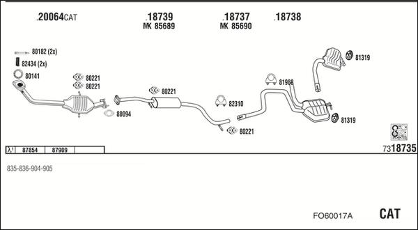 Fonos FO60017A - Izplūdes gāzu sistēma ps1.lv