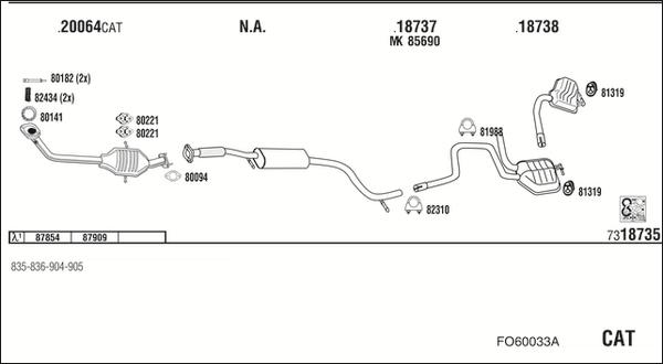 Fonos FO60033A - Izplūdes gāzu sistēma ps1.lv