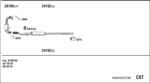 Fonos MNK005373B - Izplūdes gāzu sistēma ps1.lv