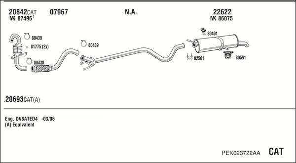 Fonos PEK023722AA - Izplūdes gāzu sistēma ps1.lv