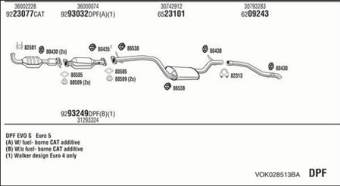 Fonos VOK028513BA - Izplūdes gāzu sistēma ps1.lv