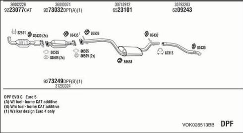 Fonos VOK028513BB - Izplūdes gāzu sistēma ps1.lv