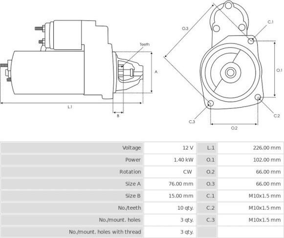 FORD F02F11000AA - Starteris ps1.lv