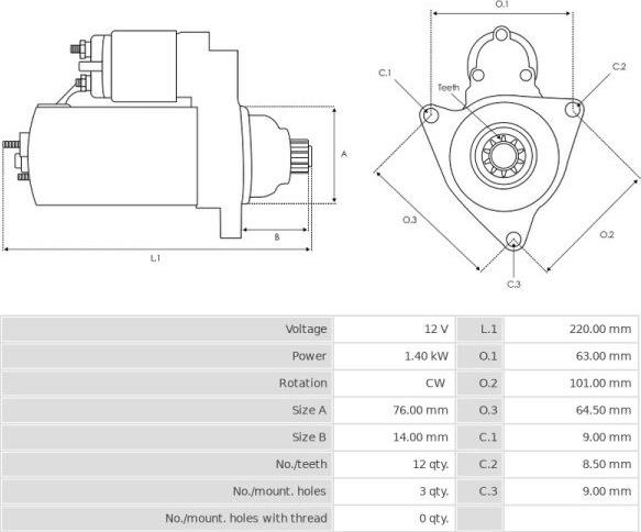 FORD F81U11000AA - Starteris ps1.lv