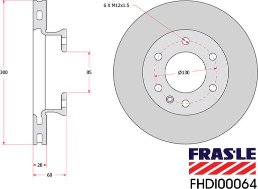 FRAS-LE FHDI00064 - Bremžu diski ps1.lv