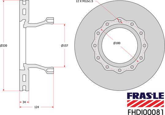 FRAS-LE FHDI00081 - Bremžu diski ps1.lv