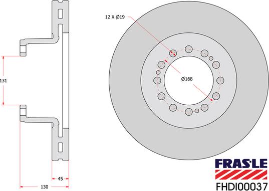 FRAS-LE FHDI00037 - Bremžu diski ps1.lv