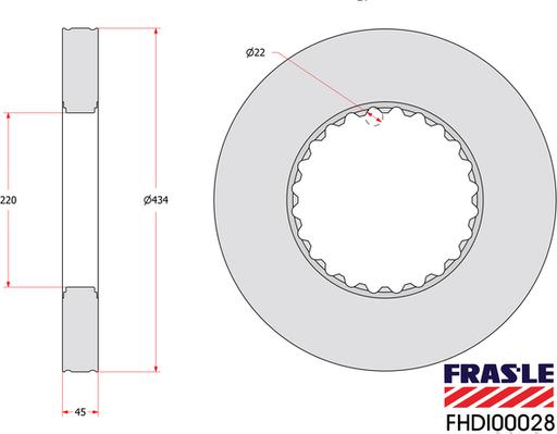 FRAS-LE FHDI00028 - Bremžu diski ps1.lv