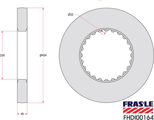 FRAS-LE FHDI00164 - Bremžu diski ps1.lv