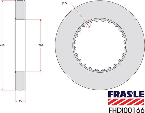 FRAS-LE FHDI00166 - Bremžu diski ps1.lv