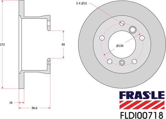 FRAS-LE FLDI00718 - Bremžu diski ps1.lv