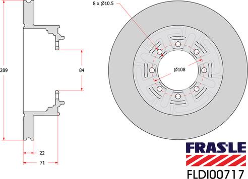 FRAS-LE FLDI00717 - Bremžu diski ps1.lv