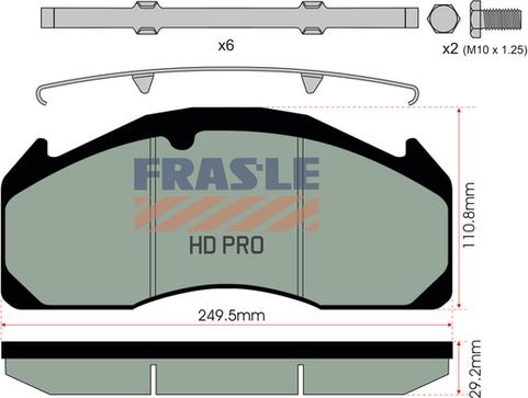 FRAS-LE PD/529-K008-HD - Bremžu uzliku kompl., Disku bremzes ps1.lv