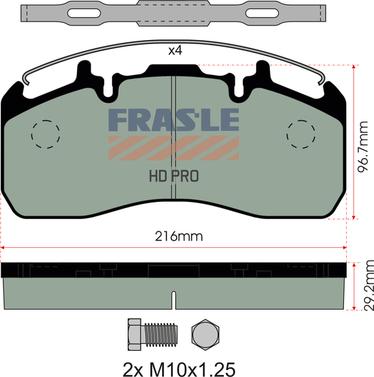 FRAS-LE PD/195-K019-HD - Bremžu uzliku kompl., Disku bremzes ps1.lv