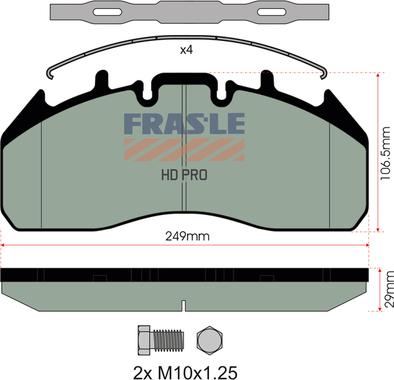 FRAS-LE PD/196-K019-HD - Bremžu uzliku kompl., Disku bremzes ps1.lv