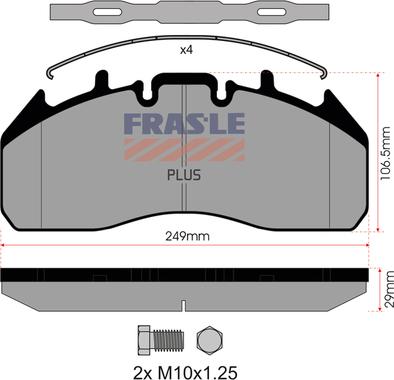 FRAS-LE PD/196-K019-PLUS - Bremžu uzliku kompl., Disku bremzes ps1.lv