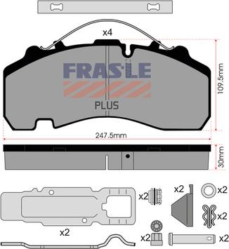 FRAS-LE PD/141-K021-PLUS - Bremžu uzliku kompl., Disku bremzes ps1.lv