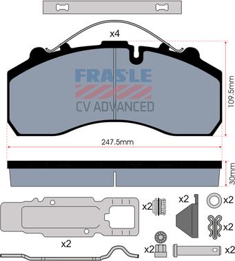 FRAS-LE PD/116-K021-CV - Bremžu uzliku kompl., Disku bremzes ps1.lv