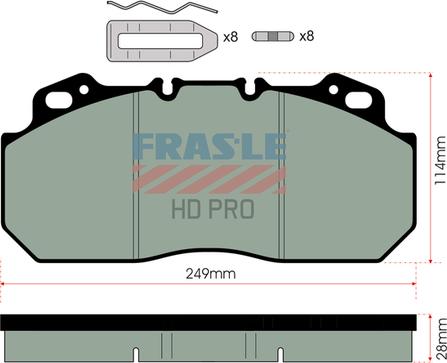 FRAS-LE PD/112-K007-HD - Bremžu uzliku kompl., Disku bremzes ps1.lv