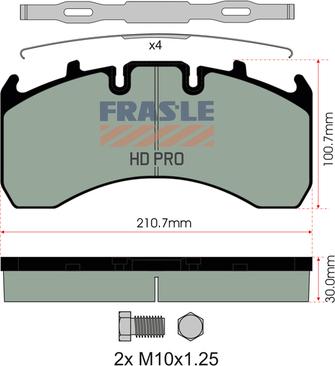 FRAS-LE PD/130-K019-HD - Bremžu uzliku kompl., Disku bremzes ps1.lv