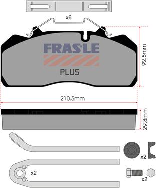 FRAS-LE PD/131-K015-PLUS - Bremžu uzliku kompl., Disku bremzes ps1.lv