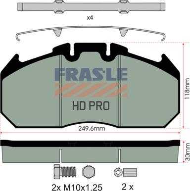 FRAS-LE PD/129-K009-HD - Bremžu uzliku kompl., Disku bremzes ps1.lv