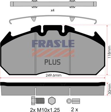 FRAS-LE PD/129-K009-PLUS - Bremžu uzliku kompl., Disku bremzes ps1.lv