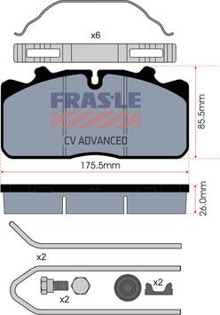 FRAS-LE PD/124-K018-CV - Bremžu uzliku kompl., Disku bremzes ps1.lv